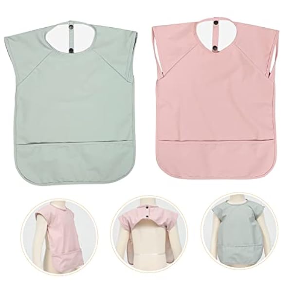 ibasenice 10 Stuks Voeden Kleding Baby Schort Slabbetje Kind Schort Baby Pu Baby Kwijlen Slabbetje Peuter Baby Slabbetje Denemarken Reverse Dressing Druipend Water Eten Kleding Slabbetje Om
